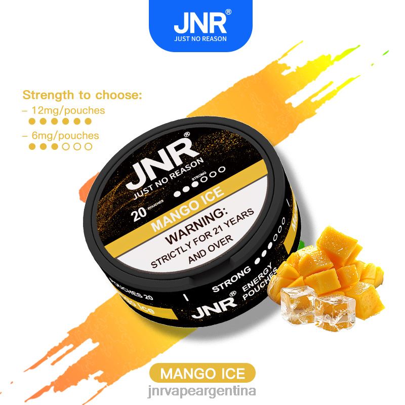 JNR Vape Nicotine Content | hielo de mango bolsas de energía jnr R08PX100