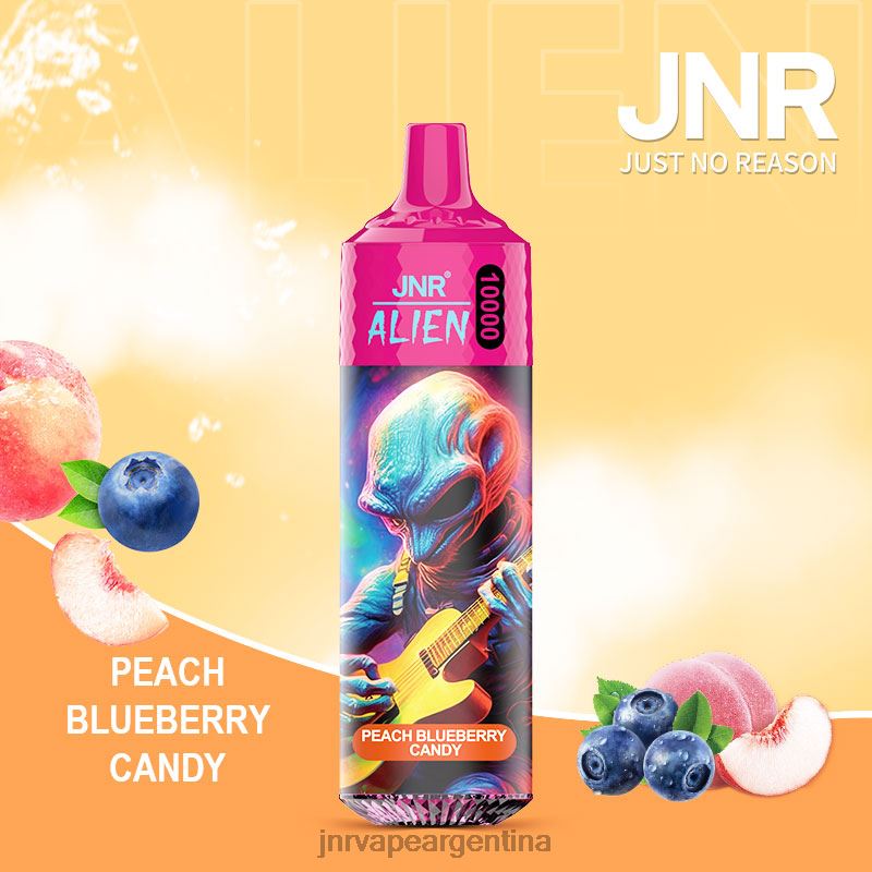 JNR Vape Nicotine Content | caramelo de durazno y arándanos extraterrestre junior R08PX150