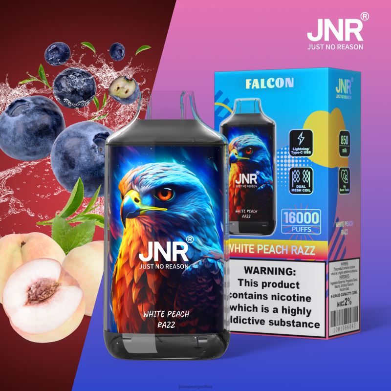 JNR Vape Shop | razz de durazno blanco halcón jnr R08PX196