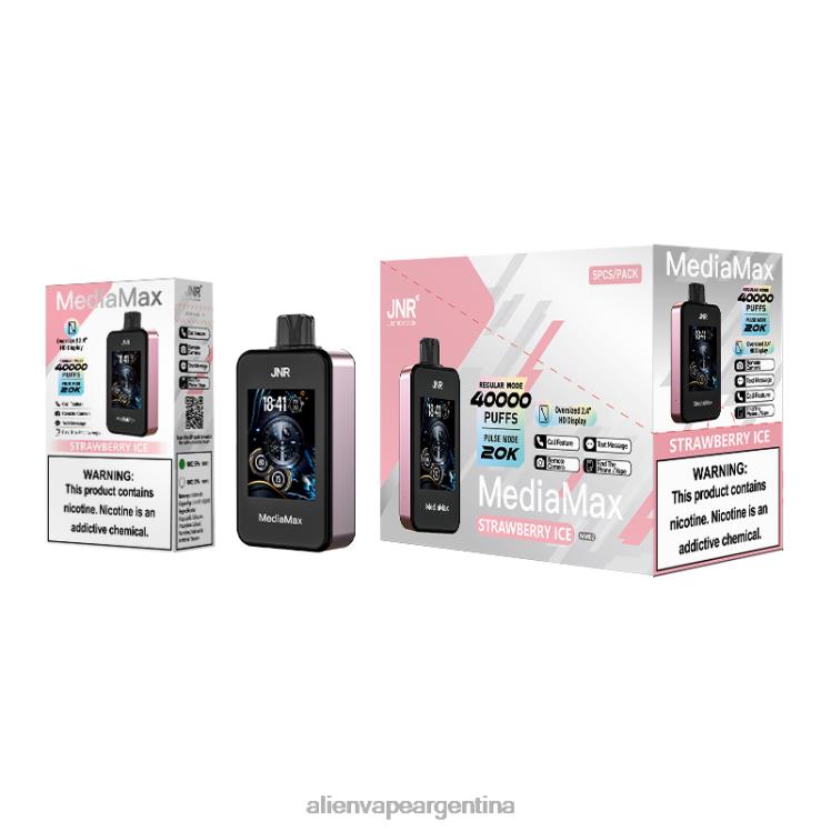 JNR Vape Argentina hielo de fresa | JNR MediaMax bocanada de 40k B286417