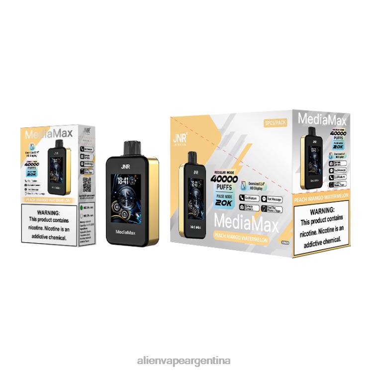 JNR Vape Flavours sandia mango durazno | JNR MediaMax bocanada de 40k B286415