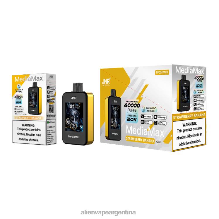 JNR Vape Pods plátano fresa | JNR MediaMax bocanada de 40k B286416