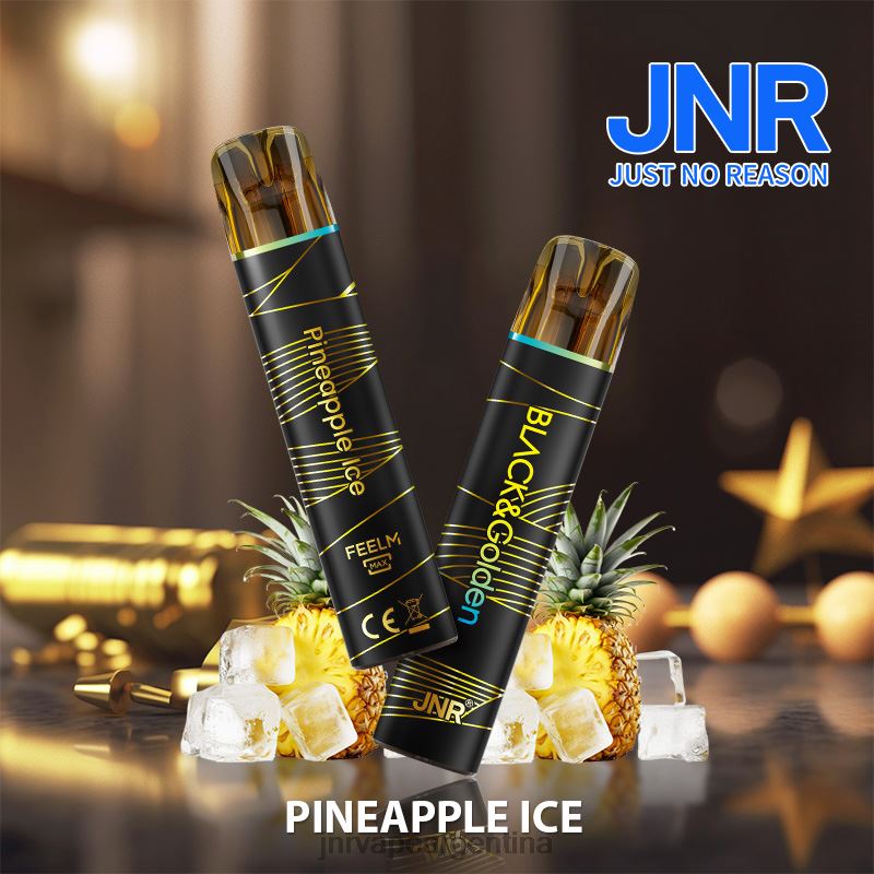 JNR Vape Nicotine Content | hielo de piña jnr negro y dorado R08PX280
