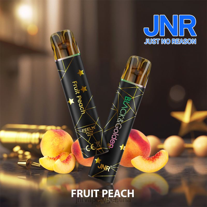 JNR Vapes Factory | durazno de fruta jnr negro y dorado R08PX275